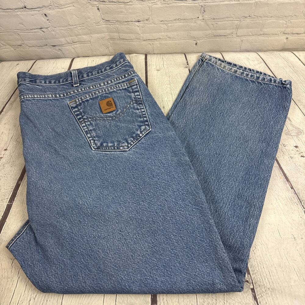 Carhartt Jeans Men's 48X32(31) Blue Denim Traditional Fit Workwear 100% Cotton